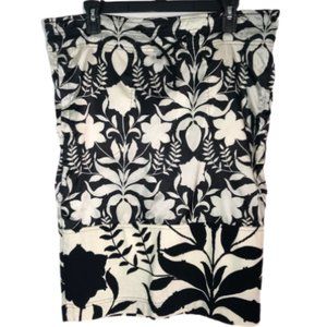 PRADA Red Label Floral Print Pencil Cut Skirt